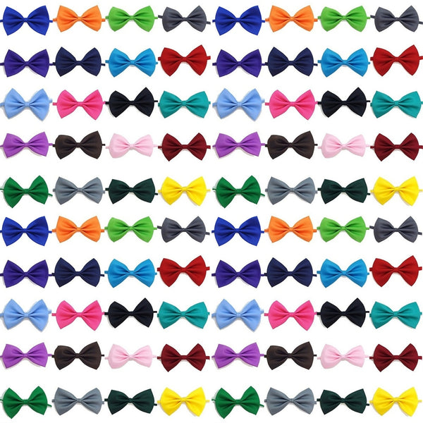 Wholesale 100Pcs Adjustable Dog Cat Bow Tie Neck Tie Pet Dog Bow Tie Puppy Bows Supply Collar For Kitten Collar Pet Accessories