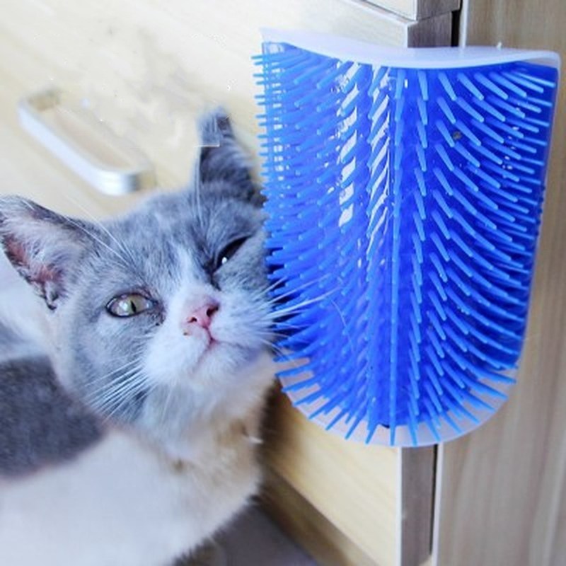 Pet brush cat comb corner placed cat scratch itching scratch itching pet cat massage wall brush