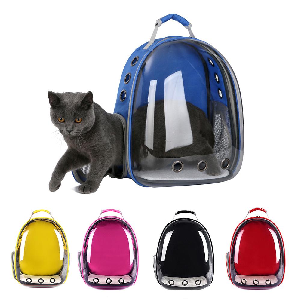 Portable Transparent Capsule Pet Cat Dog Kitty Puppy Backpack Carrier Outdoor Travel Bag Cat Carriers Pet Supplies 31cm x 42cm