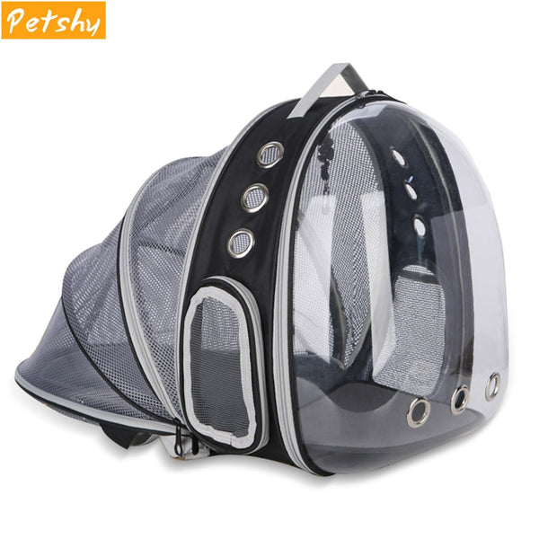 Petshy Transparent Space Capsule Pet Cat Backpack Window Small Dog Carrying Cage Outdoor Traveler Puppy Kitten Pet Carrier Bag