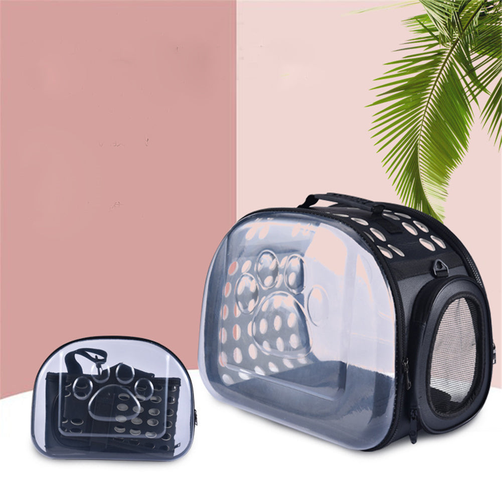 Foldable Cat Carrier Bag Collapsible Outdoor Travel Kitten Cage Cats Backpack Small Pet Carrying Handbag Pets Supplies