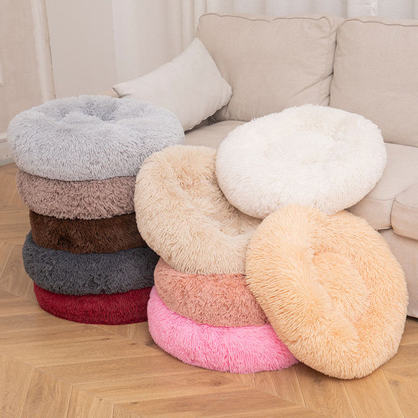 Super Soft Dog Bed Round Washable Long Plush Cat Bed Sofa For Dog Chihuahua Dog Basket Pet Bed Hondenmand Dropshipping VIP Link