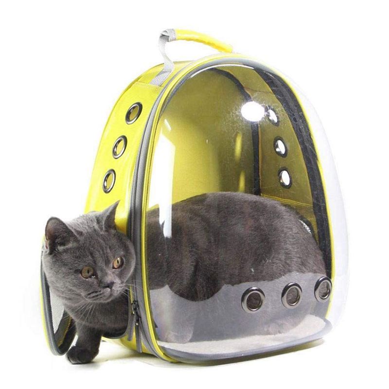 Portable Pet/Cat/Dog/Puppy Backpack Carrier Bubble, New Space Capsule Design 360 degree Sightseeing Rabbit Rucksack Handbag Tran